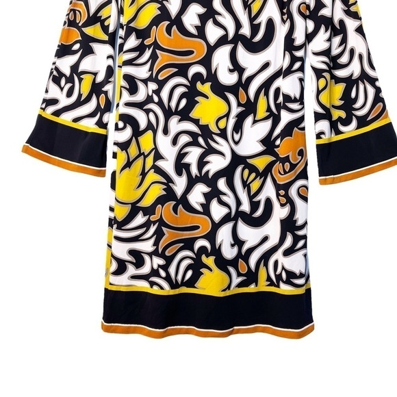 NICOLE MILLER Long Sleeve Sheath Dress Size 8 in Vibrant Multi Print - Picture 5 of 14